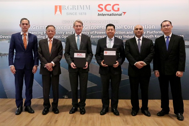 BGRIM ร่วมมือ SCG Internationalพัฒนาเทคโนโลยีและจัดหาผลิตภัณฑ์เพื่อการก่อสร้างโครงการพลังงานทดแทนของ B.Grimm Power ในประเทศเกาหลีใต้และประเทศญี่ปุ่น