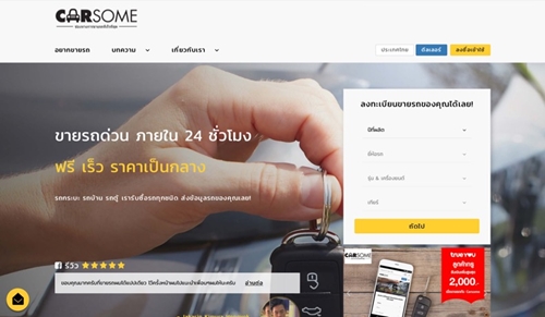 คาร์ซัม ธุรกิจจำหน่ายรถมือสองออนไลน์ ประกาศรุกธุรกิจในไทย