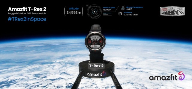 AMAZFIT ส่งสมาร์ทวอทช์ T-REX 2 สู่อวกาศการเดินทางสู่ห้วงอวกาศของสมาร์ทวอทช์ AMAZFIT เพื่อโชว์ความแข็งแกร่งระดับมาตรฐานทางการทหาร และระบบ GPS ที่แม่นยำที่สุด