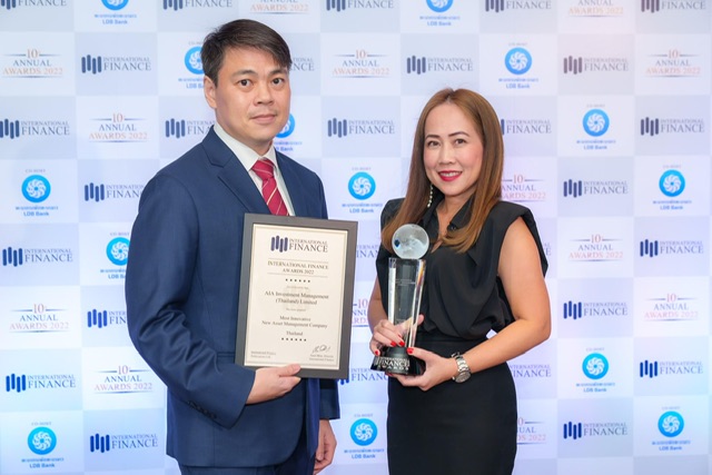 บลจ. เอไอเอ (ประเทศไทย) คว้ารางวัล Most Innovative New Asset Management Company ประจำปี 2565 จากนิตยสาร International Finance