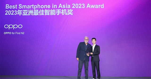 OPPO Find N2 คว้ารางวัล Best Smartphone จากงาน Asia Mobile Awards ประจำปี 2023 จากประสิทธิภาพและนวัตกรรมที่โดดเด่นในหมวดสมาร์ตโฟนจอพับ