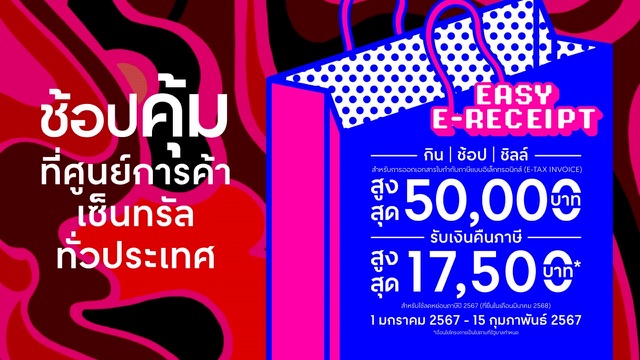ตรุษจีนเซ็นทรัล อัดโปรสุดอลัง ชวนช้อปเซ็นทรัลเฮงดังปังรวย 10 ม.ค.- 20 ก.พ. 67 พร้อมลดหย่อนภาษีกับ Easy E-Receipt ที่เซ็นทรัลทั่วไทย